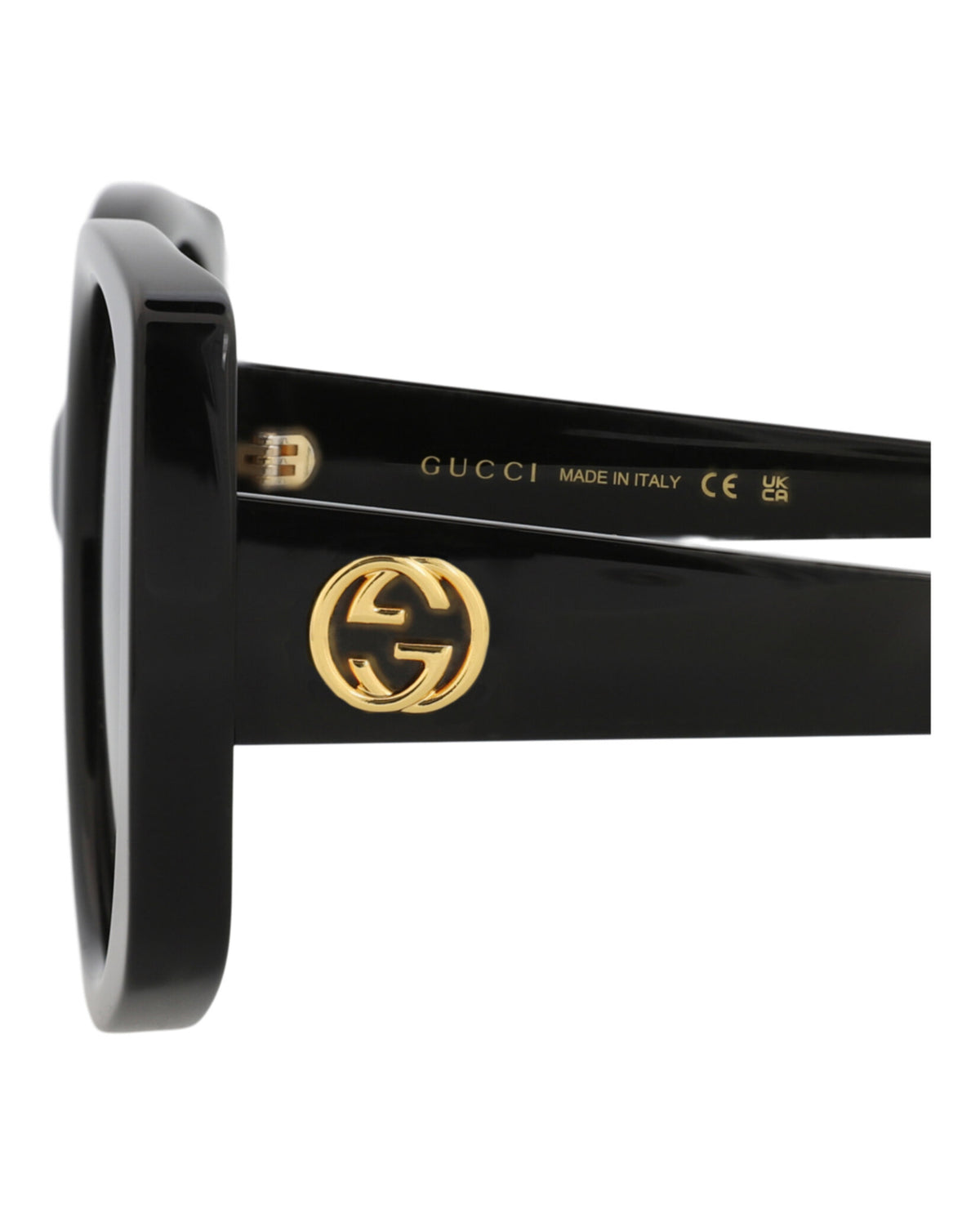 Gucci Womens Round/Oval Black Black Grey Fashion Designer Eyewear