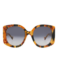 Gucci Gucci Womens Round/Oval Havana Havana Blue Fashion Designer Eyewear