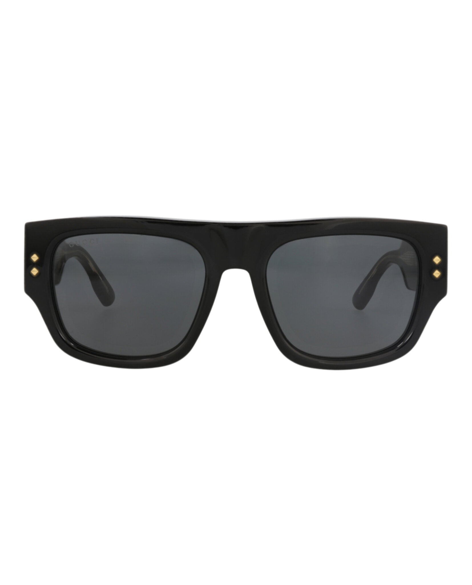 Gucci Gucci Mens Square/Rectangle Black Black Grey Fashion Designer Eyewear