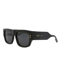 Gucci Gucci Mens Square/Rectangle Black Black Grey Fashion Designer Eyewear