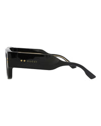 Gucci Gucci Mens Square/Rectangle Black Black Grey Fashion Designer Eyewear