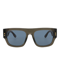 Gucci Mens Square/Rectangle Grey Grey Blue Fashion Designer Eyewear