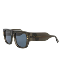 Gucci Mens Square/Rectangle Grey Grey Blue Fashion Designer Eyewear