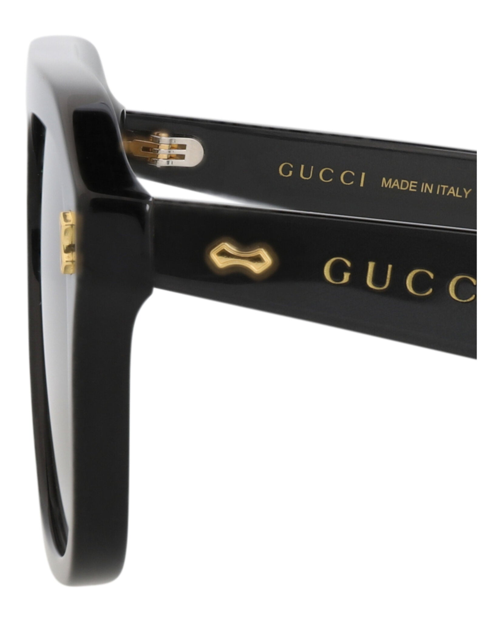 Gucci Gucci Mens Aviator Black Black Brown Fashion Designer Eyewear