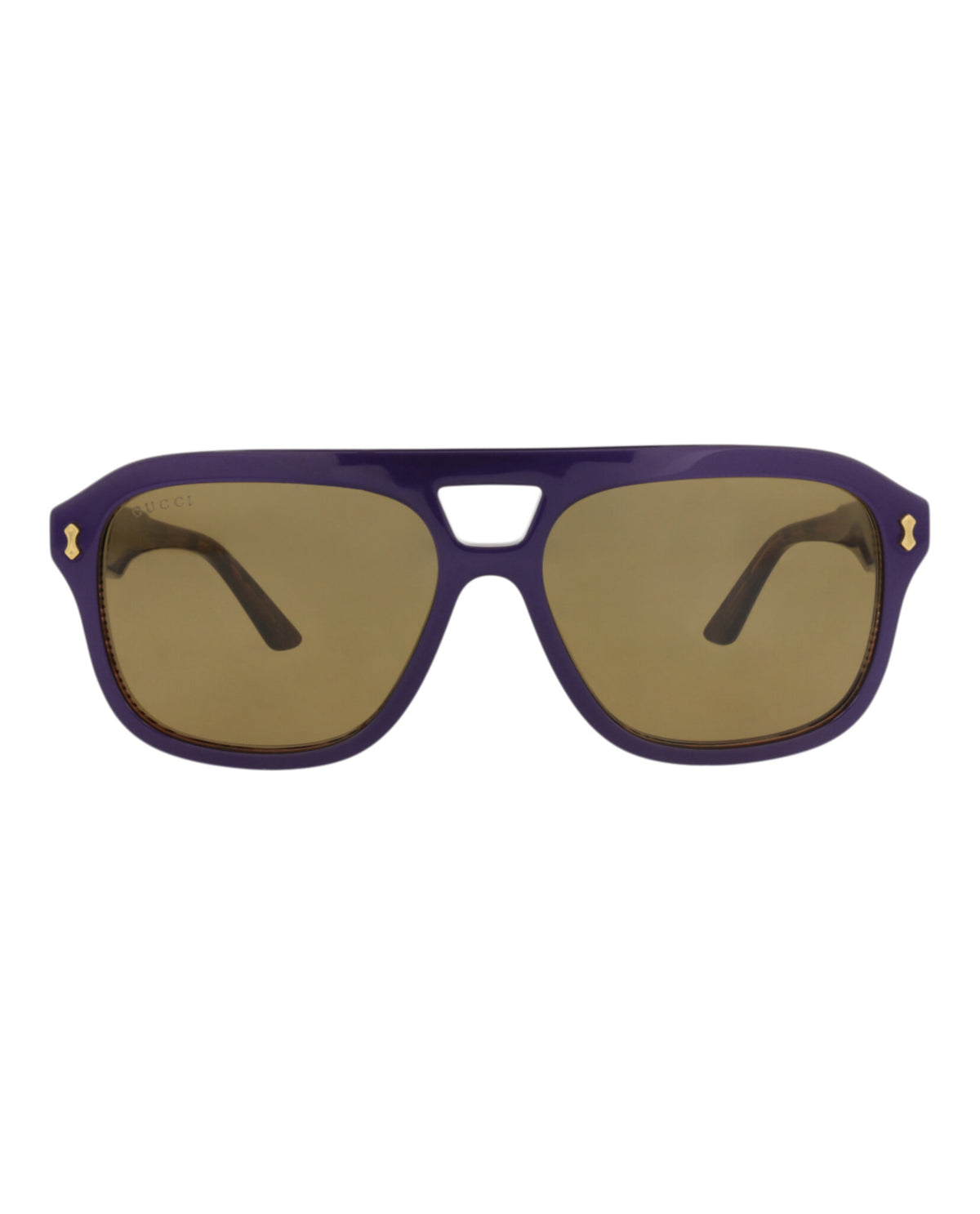Gucci Gucci Mens Aviator Violet Violet Brown Fashion Designer Eyewear