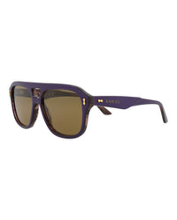 Gucci Gucci Mens Aviator Violet Violet Brown Fashion Designer Eyewear