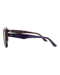 Gucci Gucci Mens Aviator Violet Violet Brown Fashion Designer Eyewear
