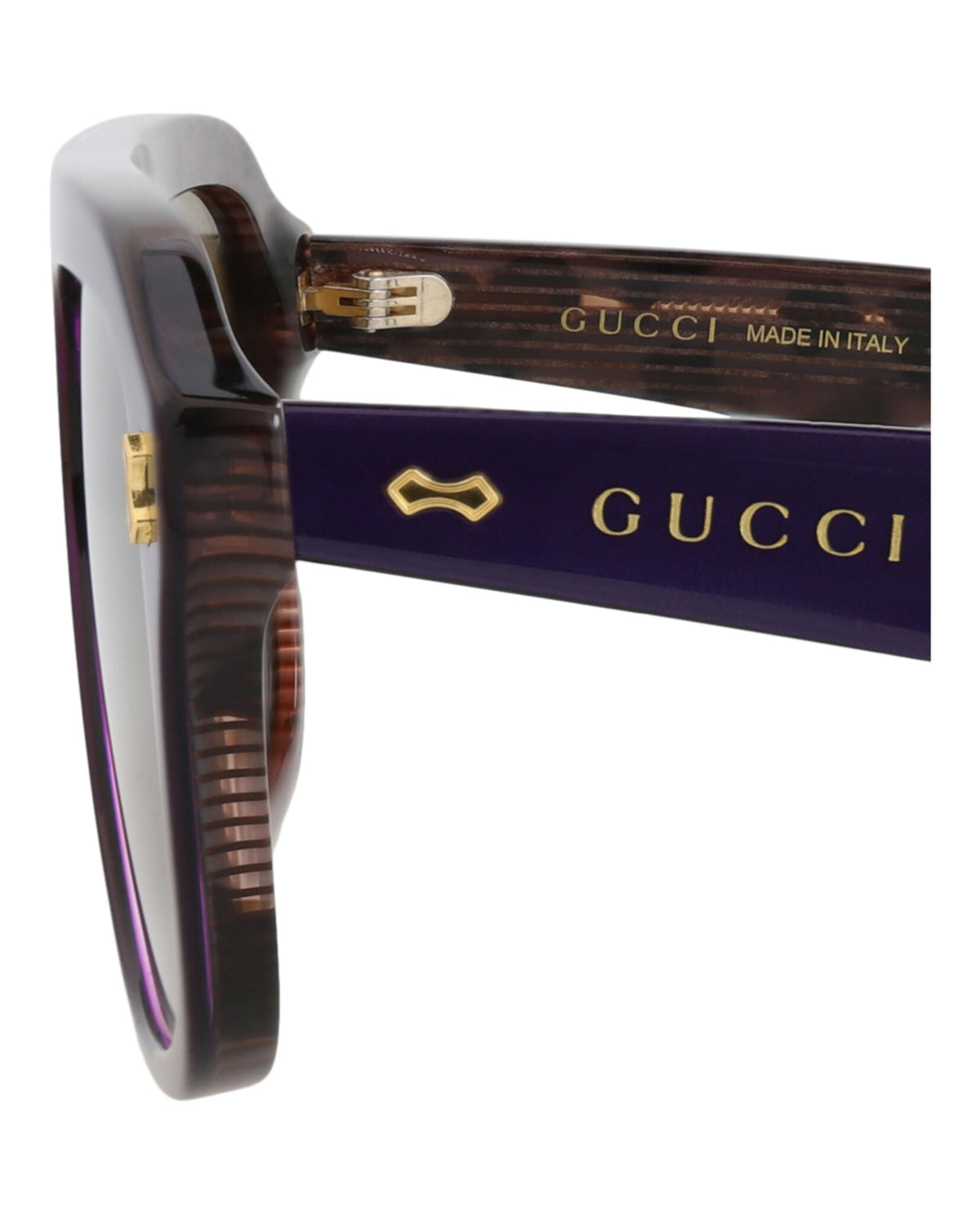 Gucci Gucci Mens Aviator Violet Violet Brown Fashion Designer Eyewear