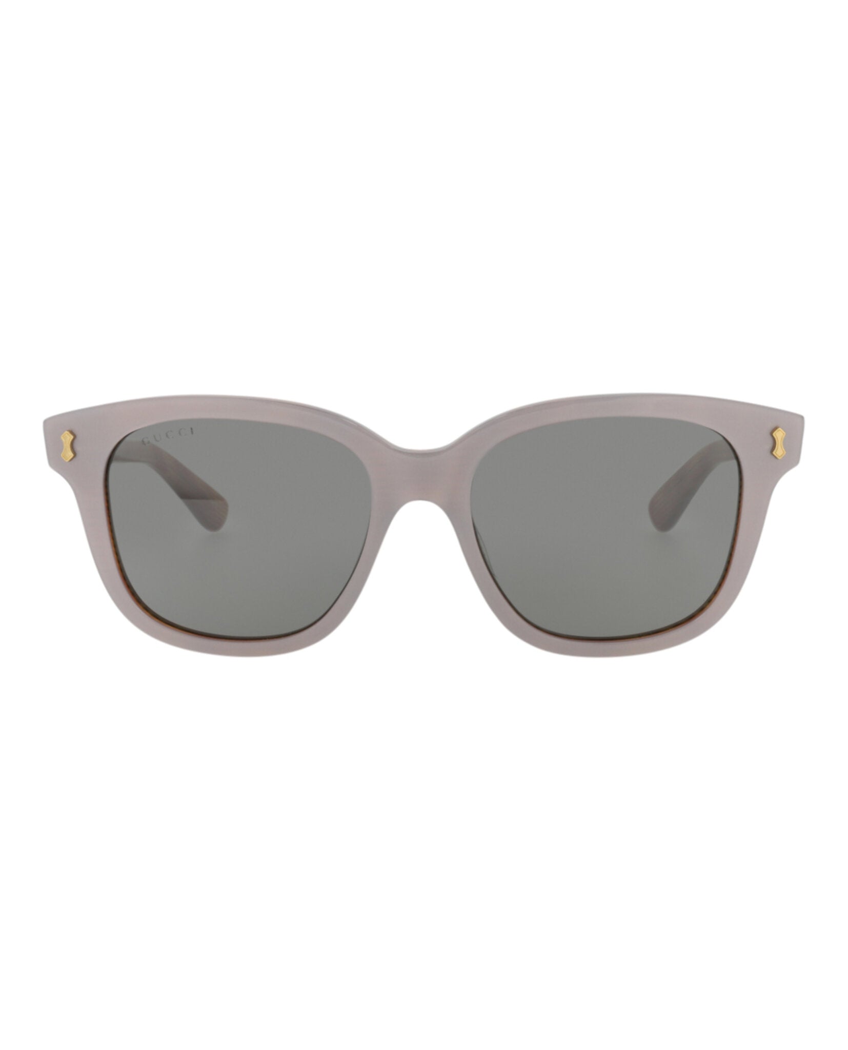 Gucci Mens Square/Rectangle Silver Silver Brown Fashion Designer Eyewear