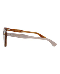 Gucci Mens Square/Rectangle Silver Silver Brown Fashion Designer Eyewear