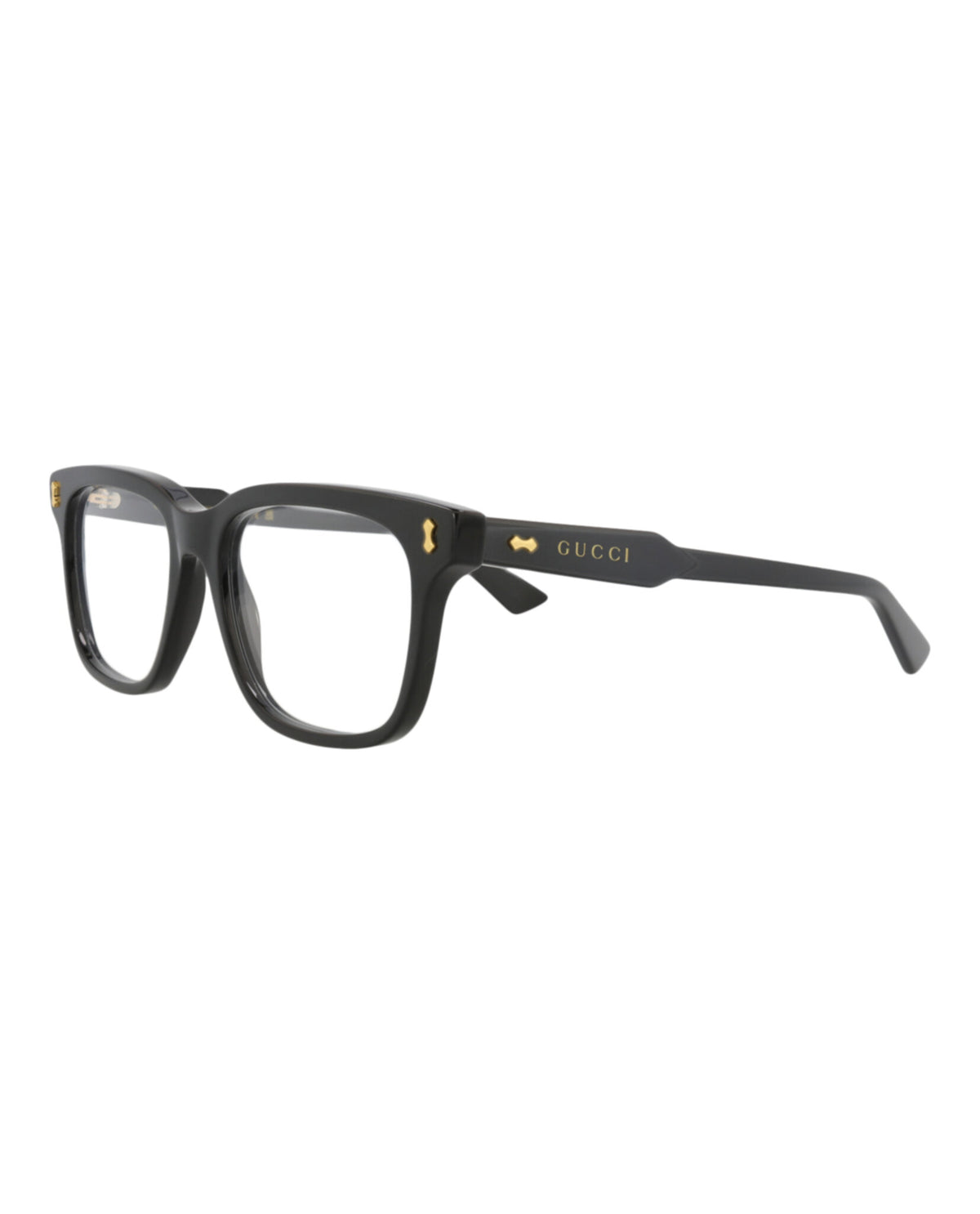 Gucci Mens Square/Rectangle Black Black Transparent Fashion Designer Eyewear