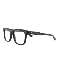 Gucci Mens Square/Rectangle Black Black Transparent Fashion Designer Eyewear