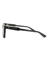 Gucci Mens Square/Rectangle Black Black Transparent Fashion Designer Eyewear