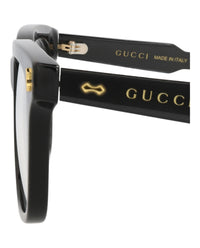 Gucci Mens Square/Rectangle Black Black Transparent Fashion Designer Eyewear