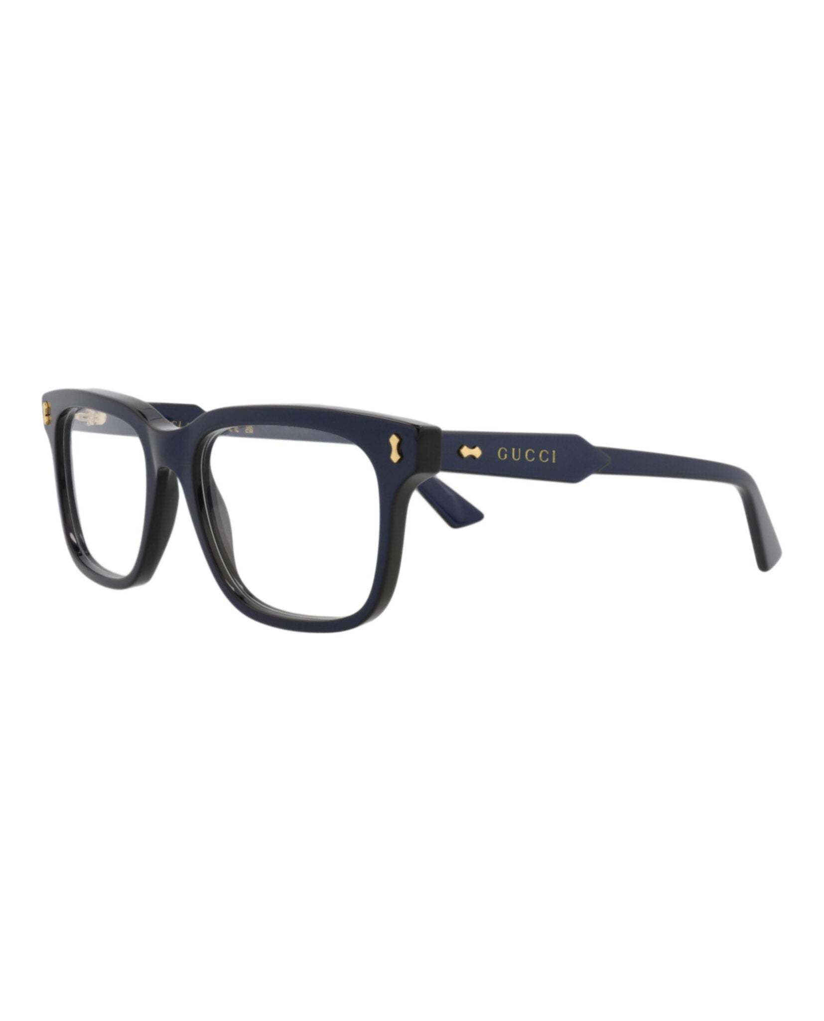 Gucci Mens Square/Rectangle Blue Blue Transparent Fashion Designer Eyewear