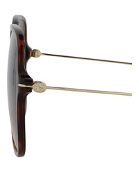Gucci Womens Square/Rectangle Havana Gold Brown Fashion Designer Eyewear