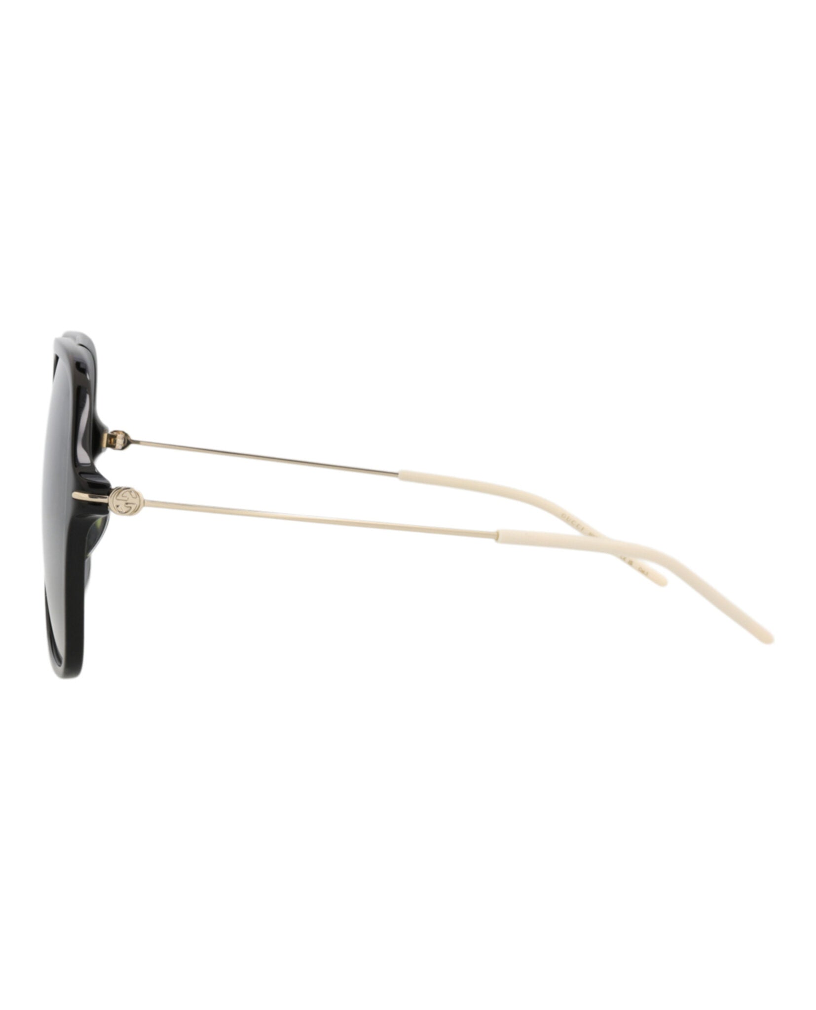 Gucci Womens Square/Rectangle Black Gold Grey Fashion Designer Eyewear