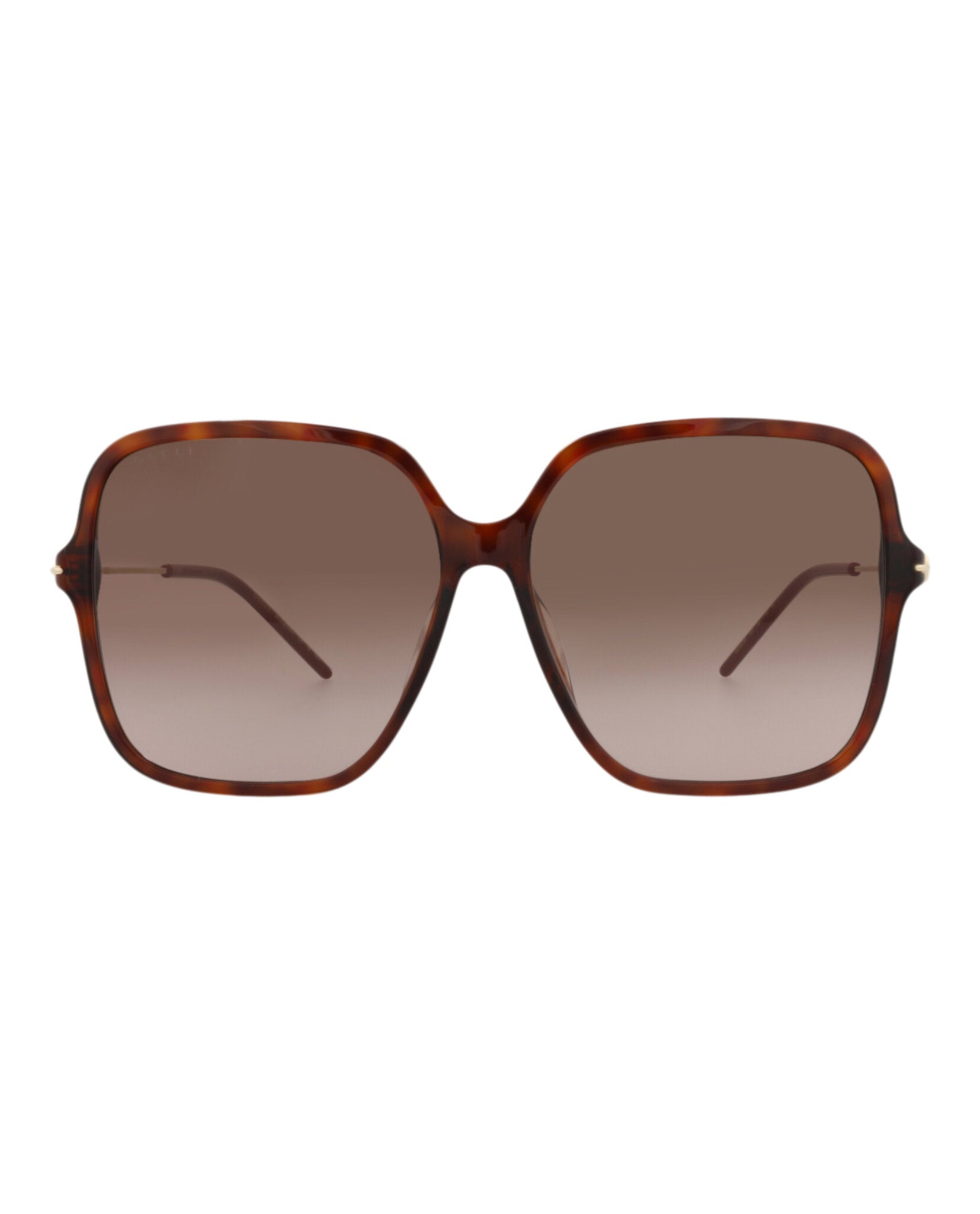 Gucci Gucci Womens Square/Rectangle Havana Gold Brown Fashion Designer Eyewear