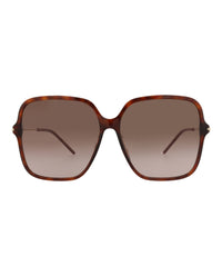 Gucci Gucci Womens Square/Rectangle Havana Gold Brown Fashion Designer Eyewear