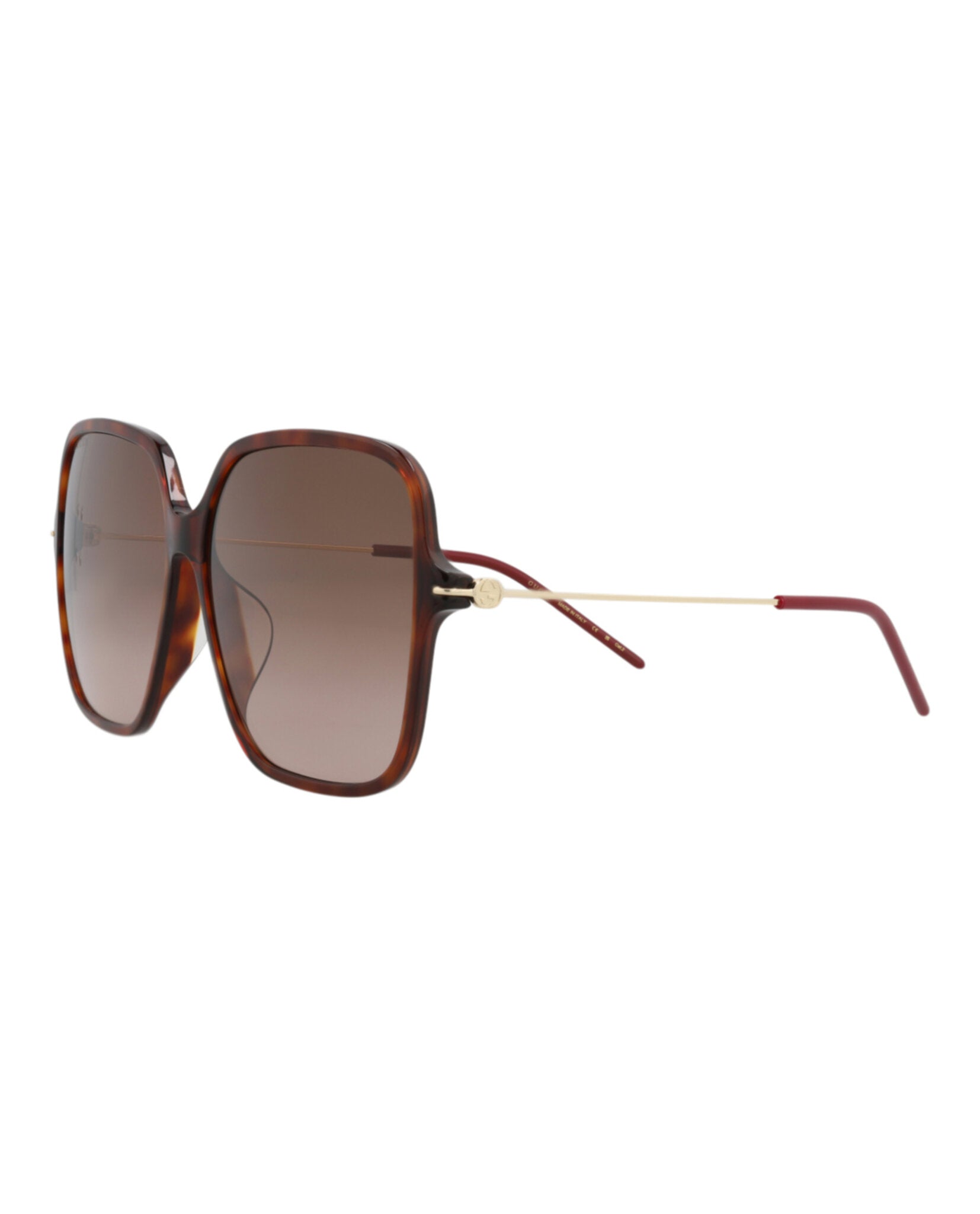 Gucci Gucci Womens Square/Rectangle Havana Gold Brown Fashion Designer Eyewear