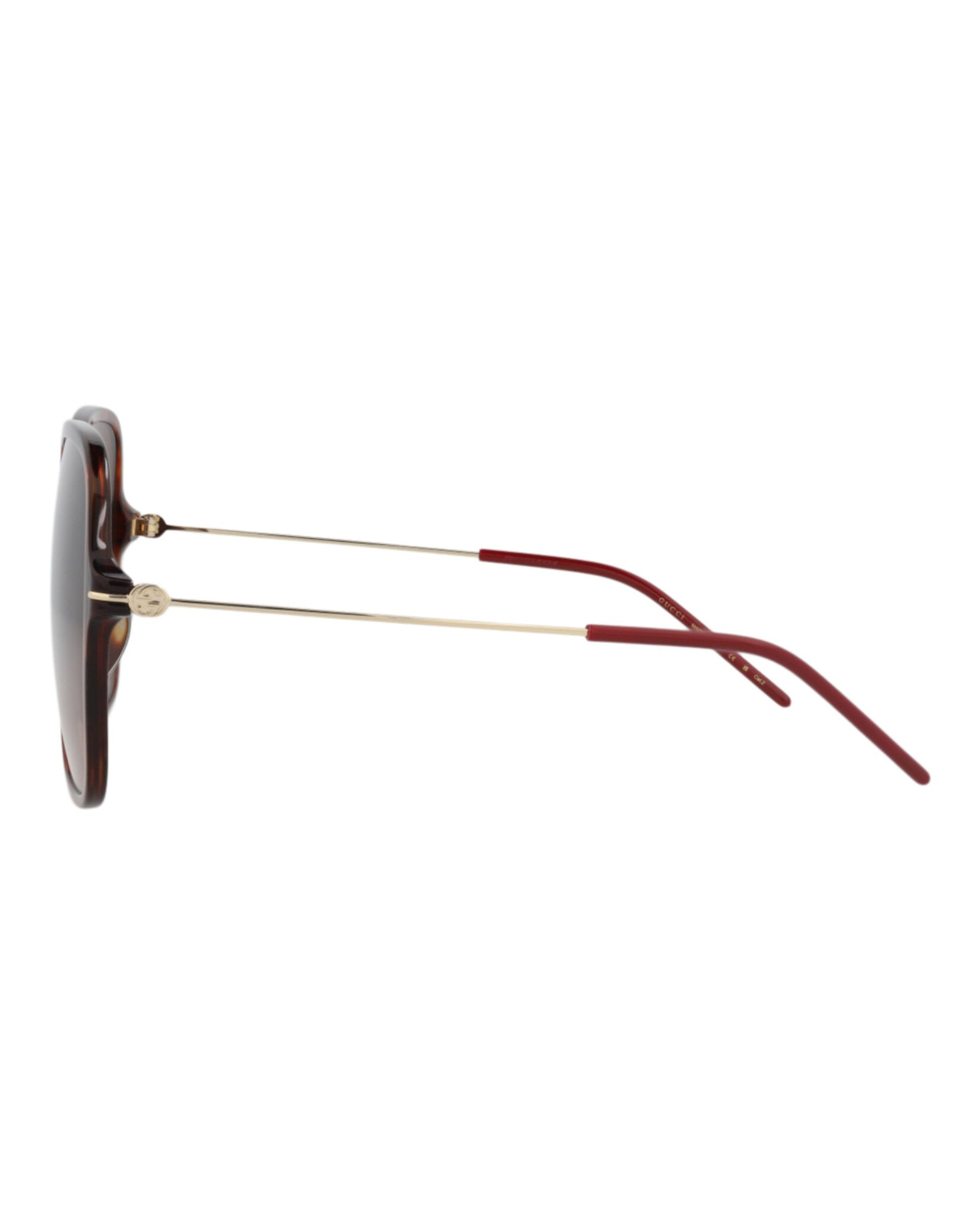Gucci Gucci Womens Square/Rectangle Havana Gold Brown Fashion Designer Eyewear