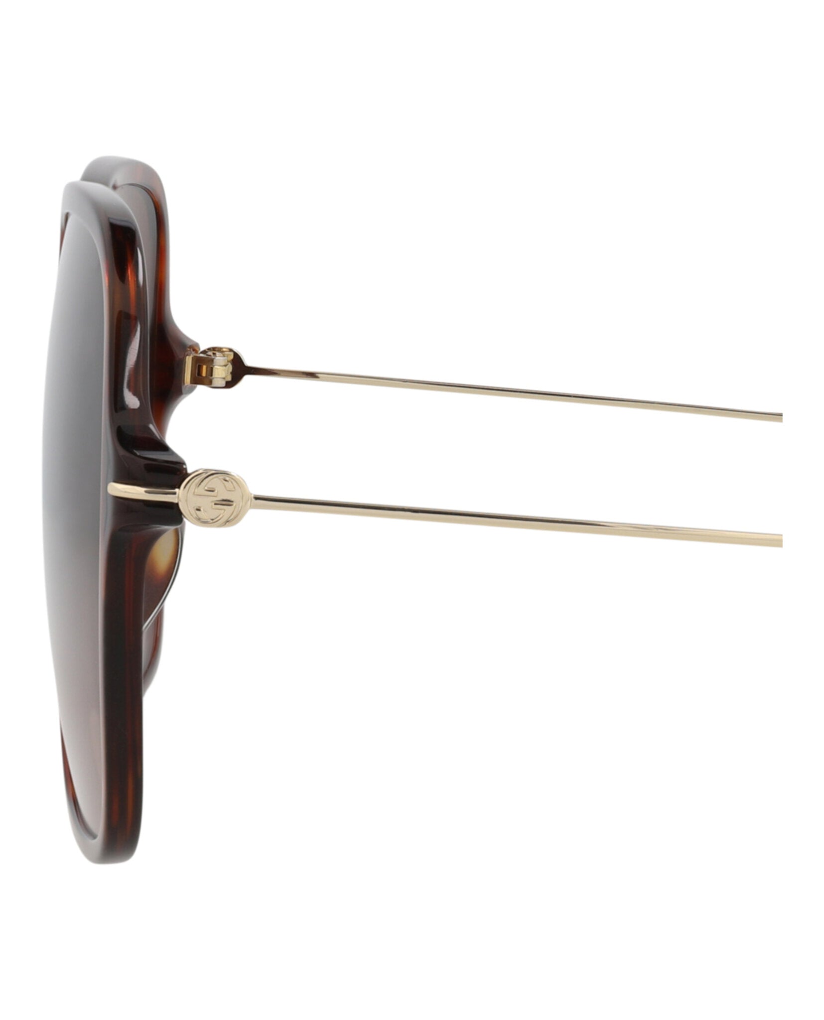 Gucci Gucci Womens Square/Rectangle Havana Gold Brown Fashion Designer Eyewear