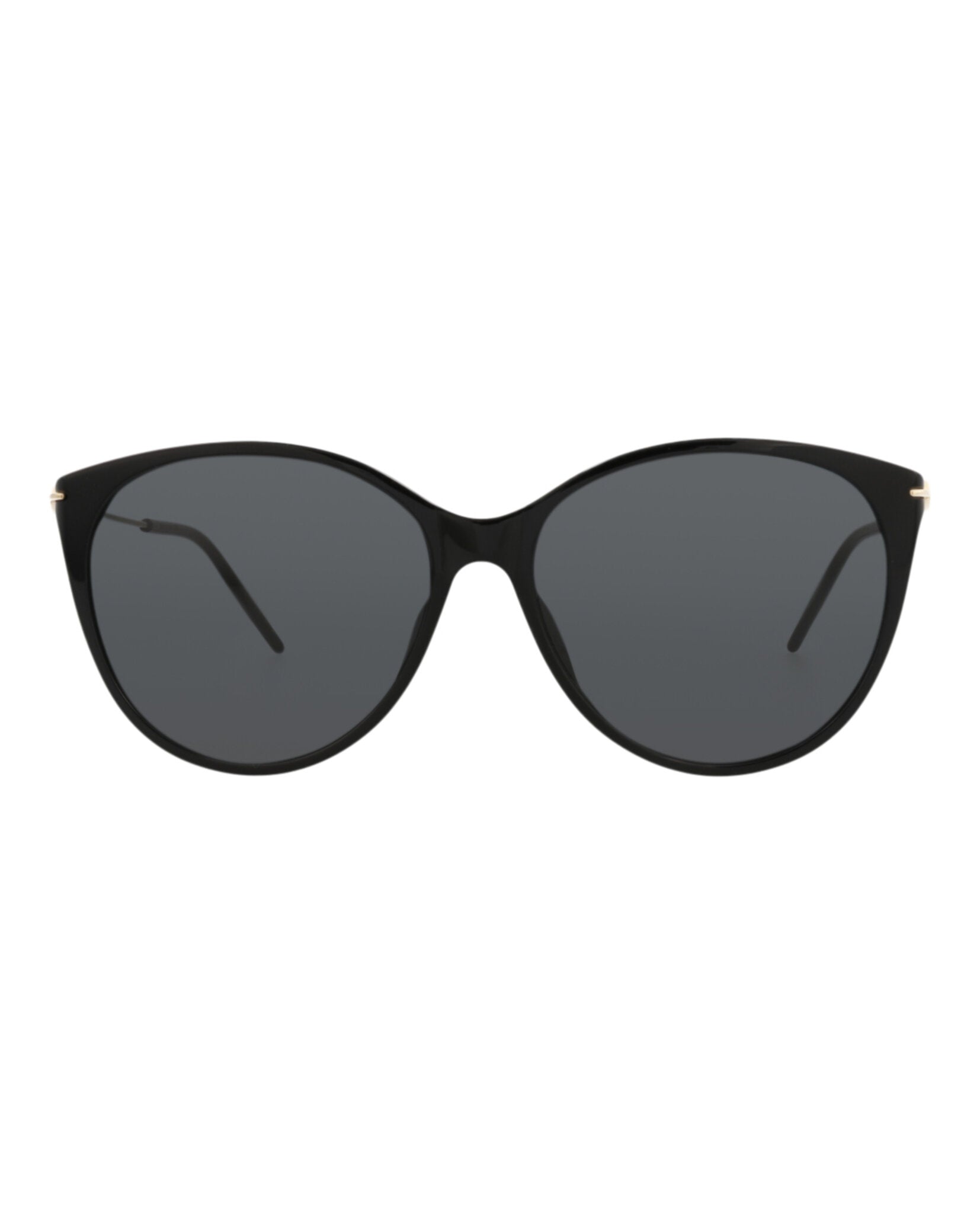 Gucci Womens Cat Eye Black Gold Grey Fashion Designer Eyewear