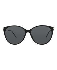 Gucci Womens Cat Eye Black Gold Grey Fashion Designer Eyewear