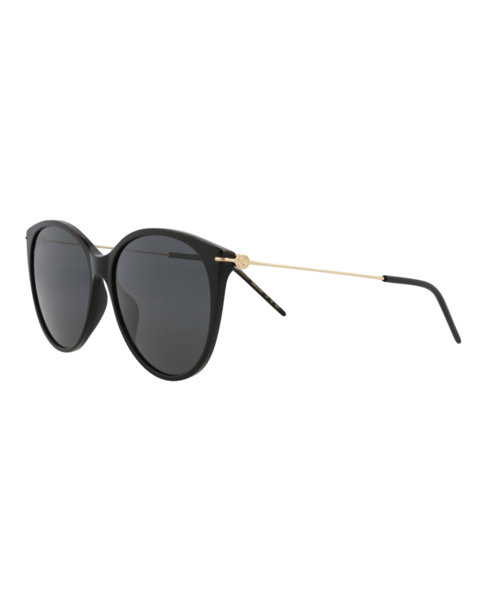 Gucci Womens Cat Eye Black Gold Grey Fashion Designer Eyewear
