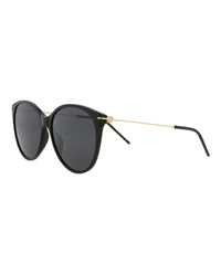 Gucci Womens Cat Eye Black Gold Grey Fashion Designer Eyewear