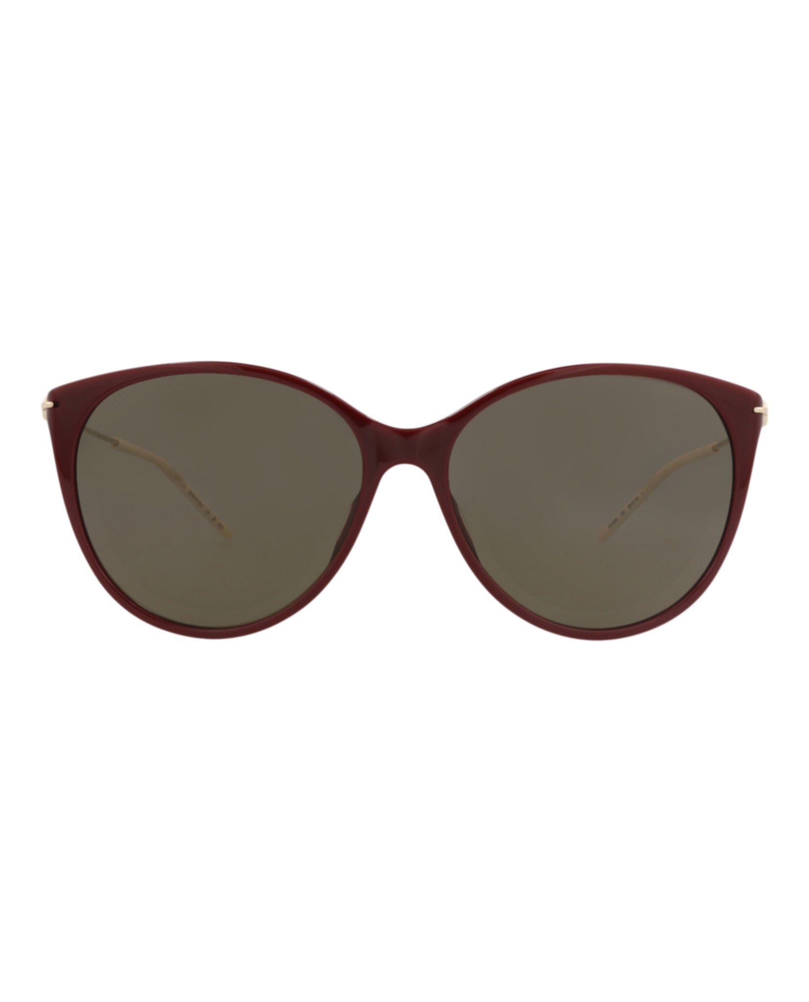 Gucci Gucci Womens Cat Eye Burgundy Gold Brown Fashion Designer Eyewear