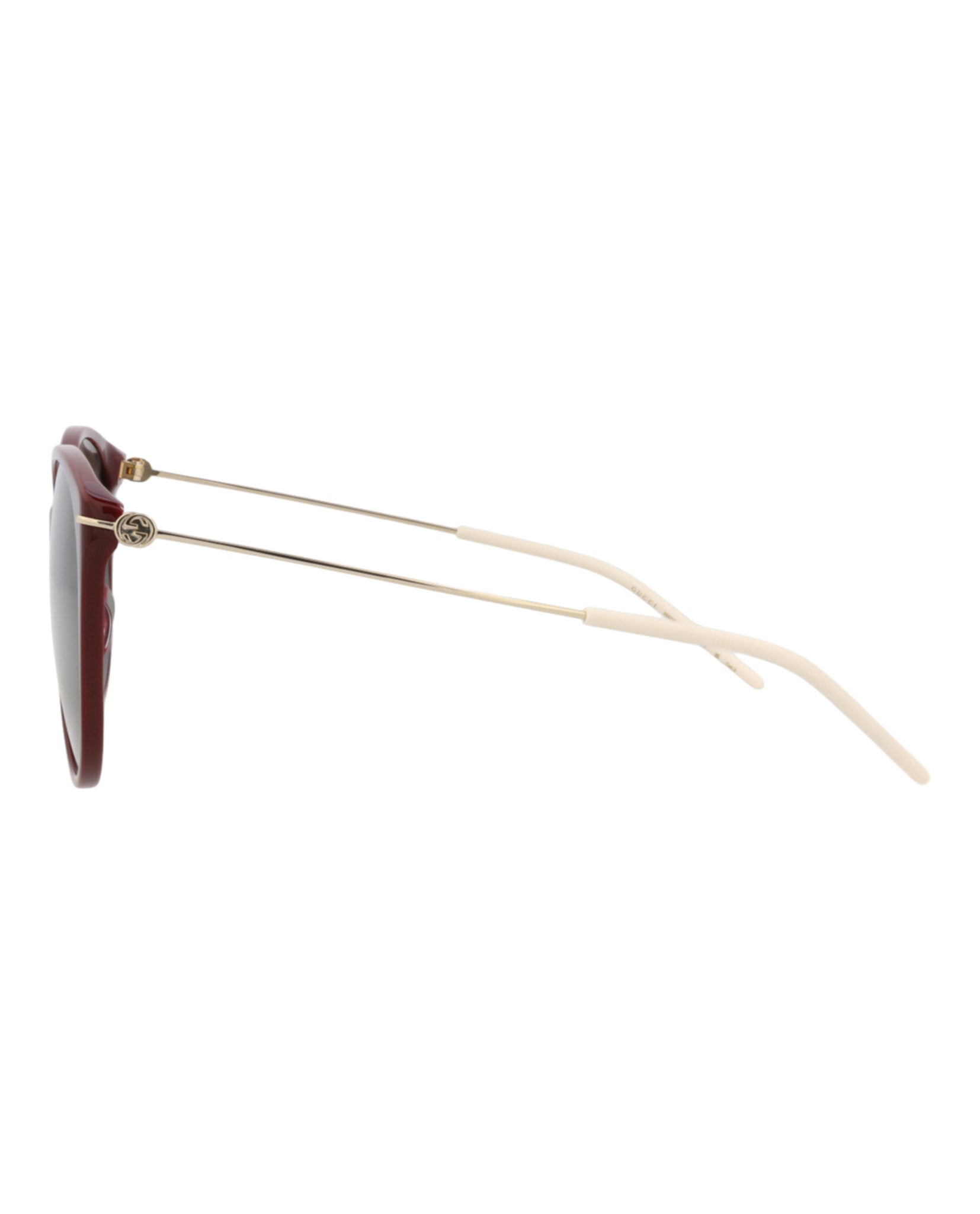 Gucci Gucci Womens Cat Eye Burgundy Gold Brown Fashion Designer Eyewear