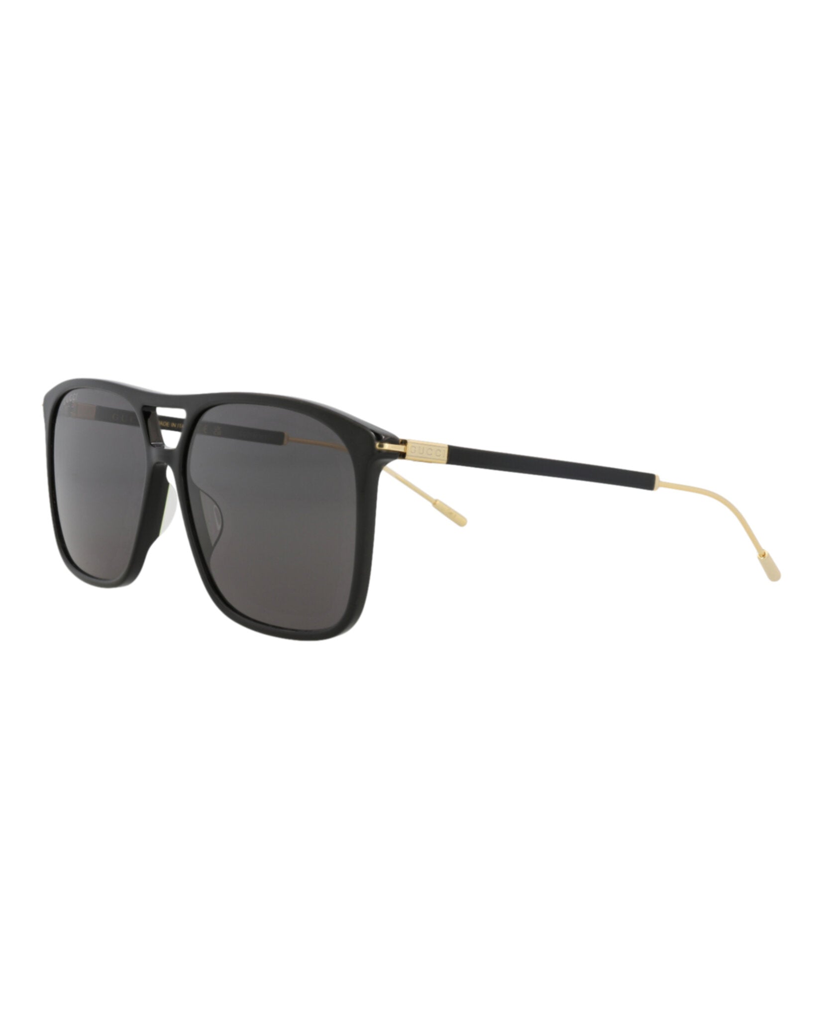 Gucci Gucci Mens Aviator Black Gold Grey Fashion Designer Eyewear