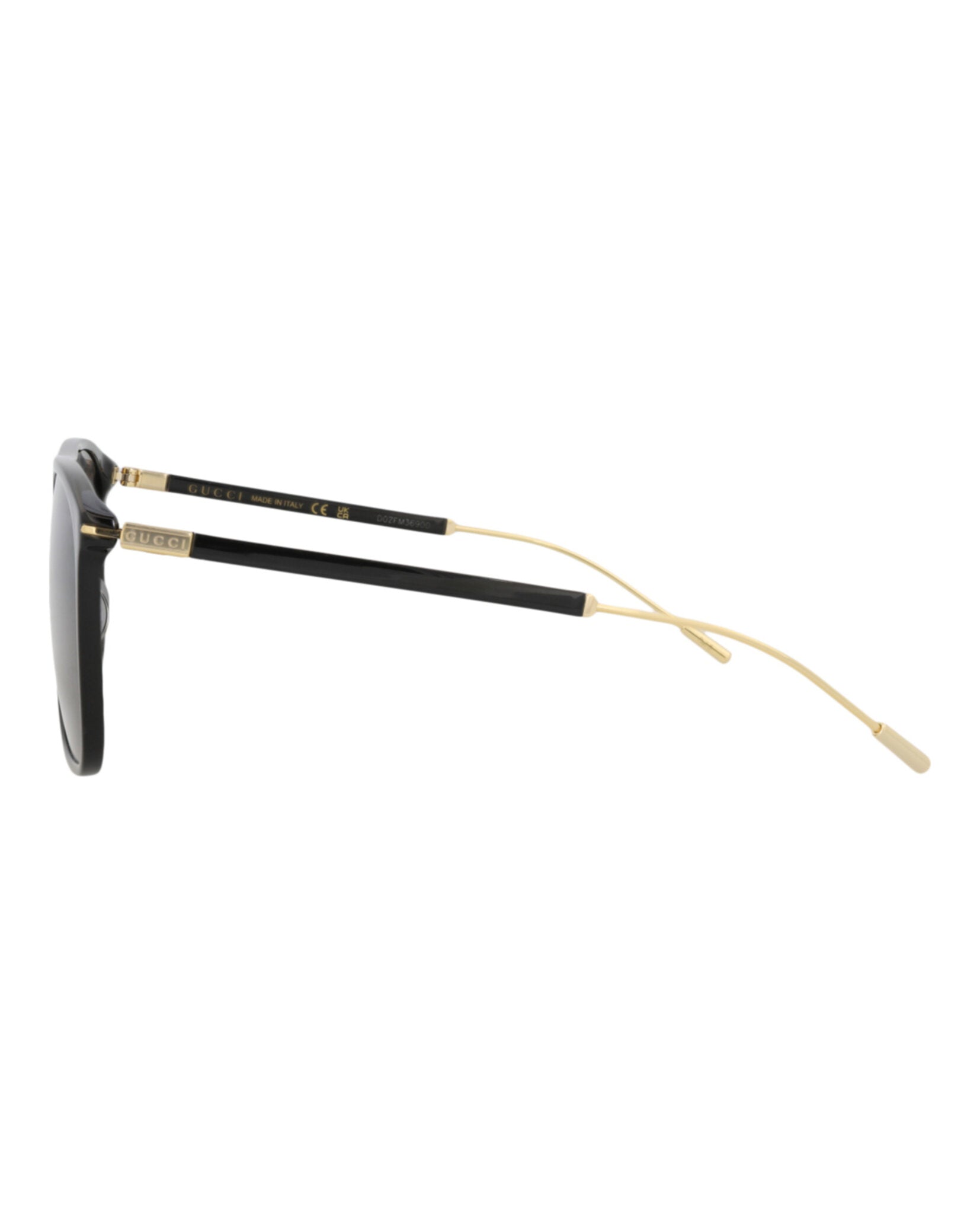 Gucci Gucci Mens Aviator Black Gold Grey Fashion Designer Eyewear