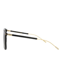 Gucci Gucci Mens Aviator Black Gold Grey Fashion Designer Eyewear