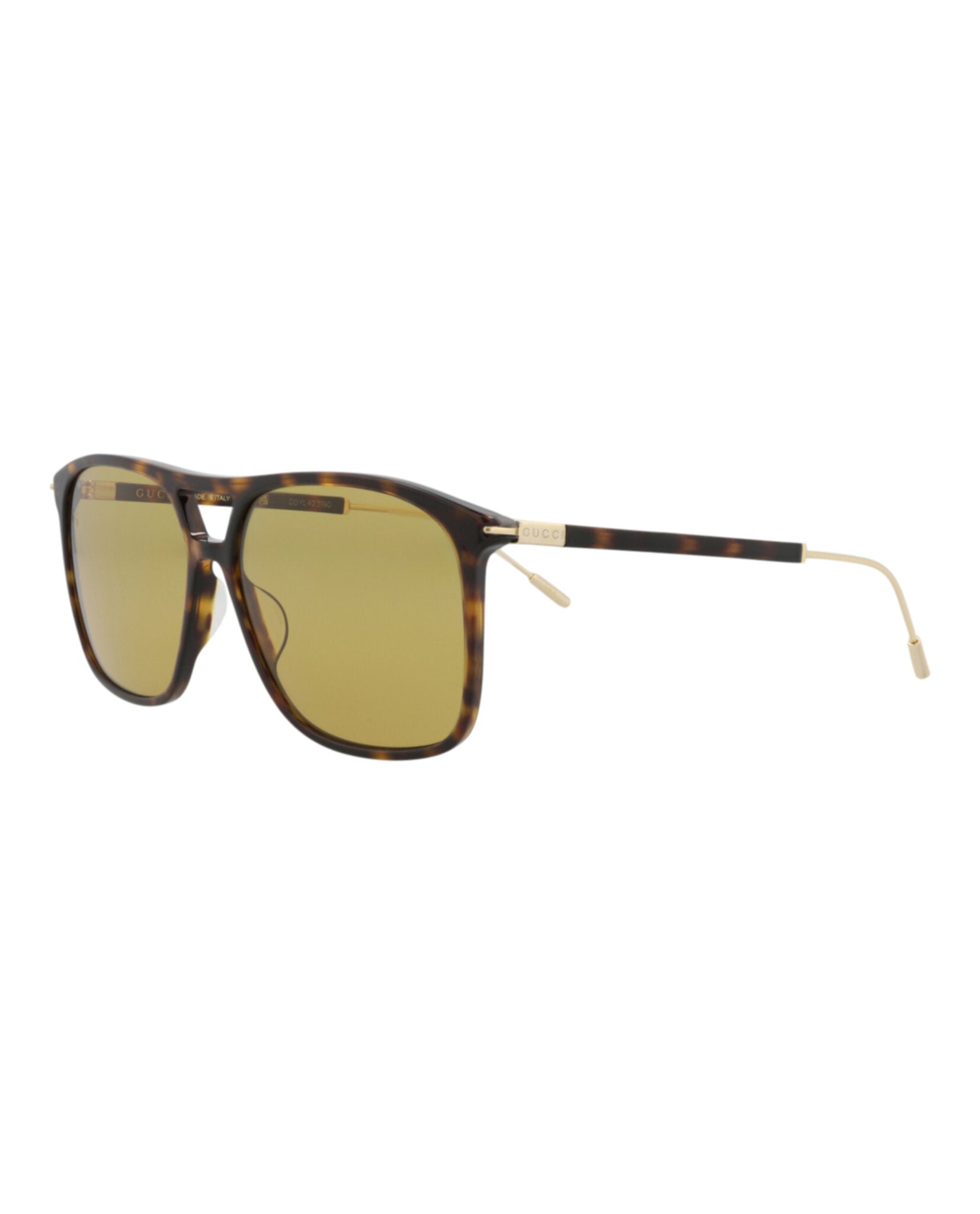 Gucci Mens Aviator Havana Gold Brown Fashion Designer Eyewear