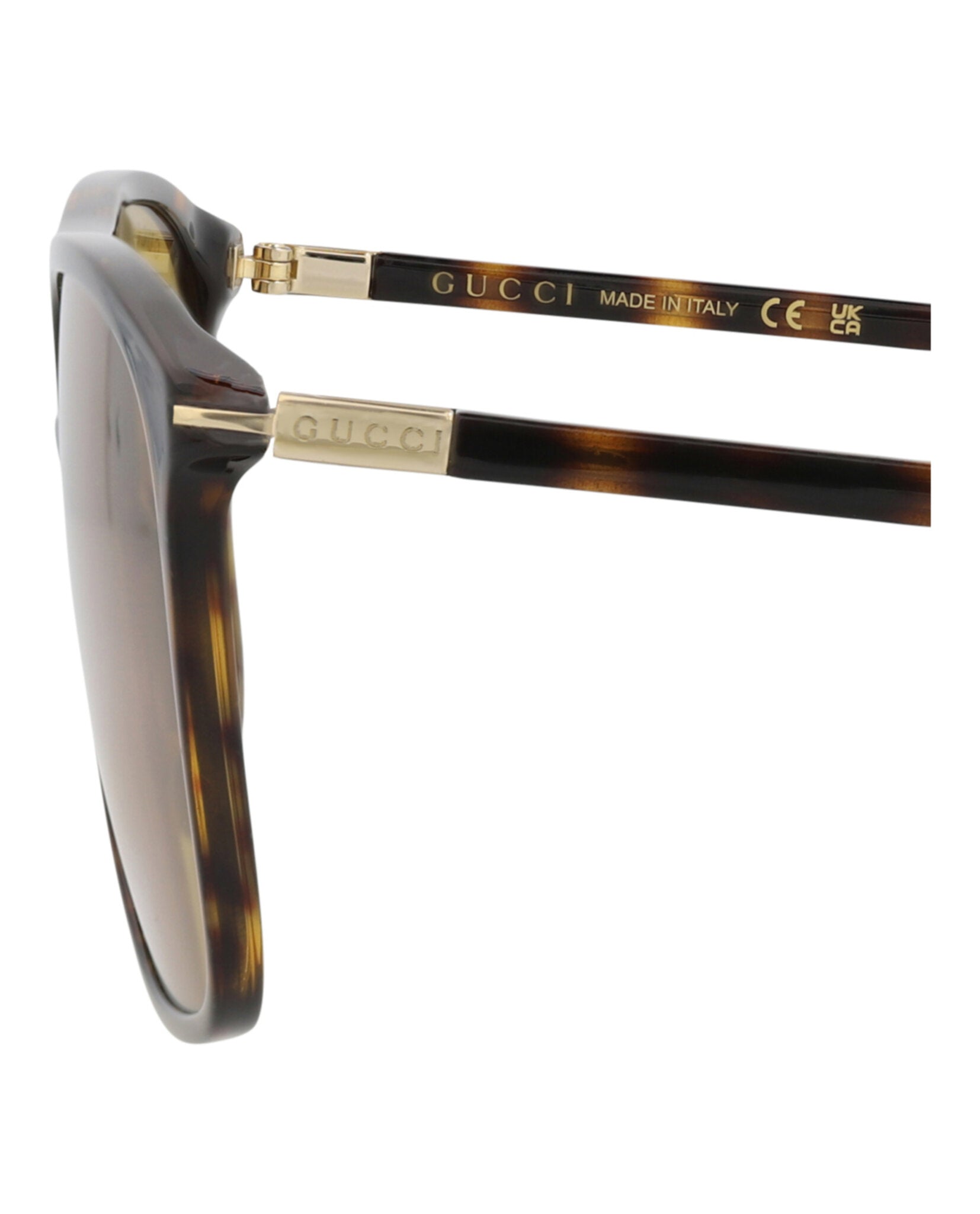 Gucci Mens Aviator Havana Gold Brown Fashion Designer Eyewear