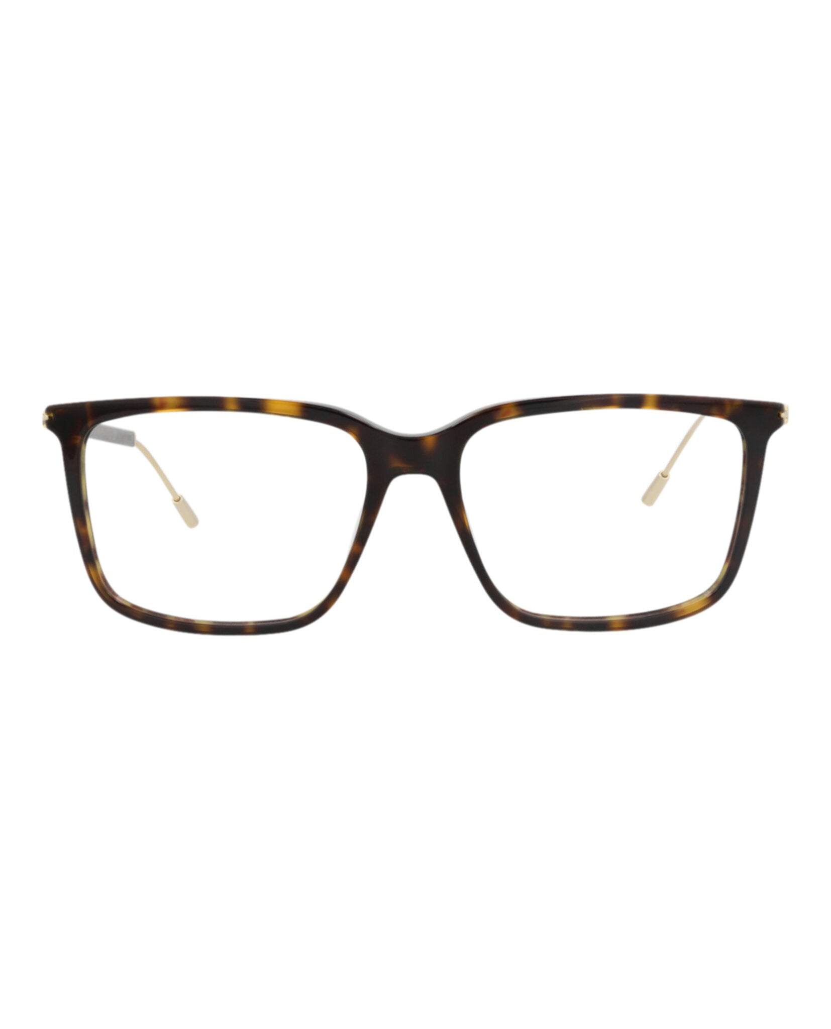 Gucci Gucci Mens Square/Rectangle Havana Gold Transparent Fashion Designer Eyewear