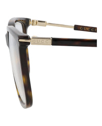 Gucci Gucci Mens Square/Rectangle Havana Gold Transparent Fashion Designer Eyewear