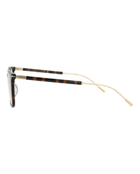 Gucci Mens Square/Rectangle Havana Gold Transparent Fashion Designer Eyewear