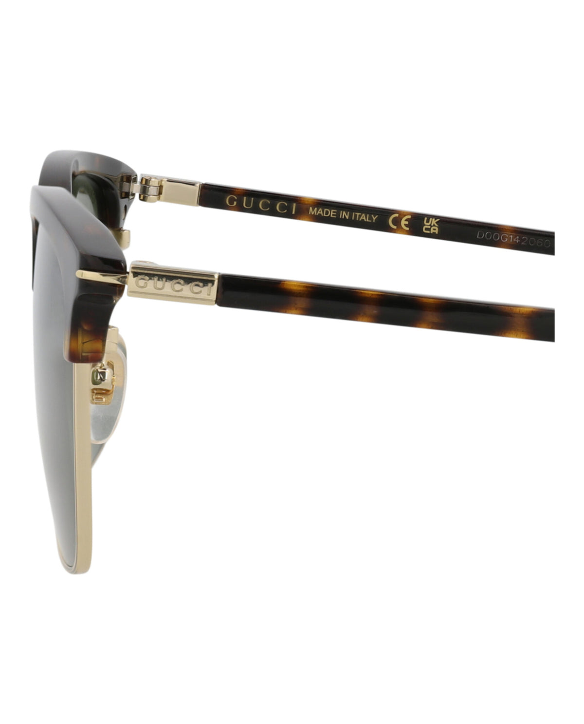 Gucci Mens Round/Oval Havana Gold Green Fashion Designer Eyewear
