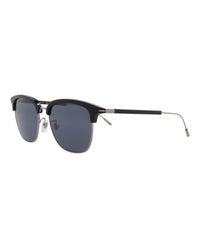 Gucci Mens Round/Oval Black Ruthenium Blue Fashion Designer Eyewear
