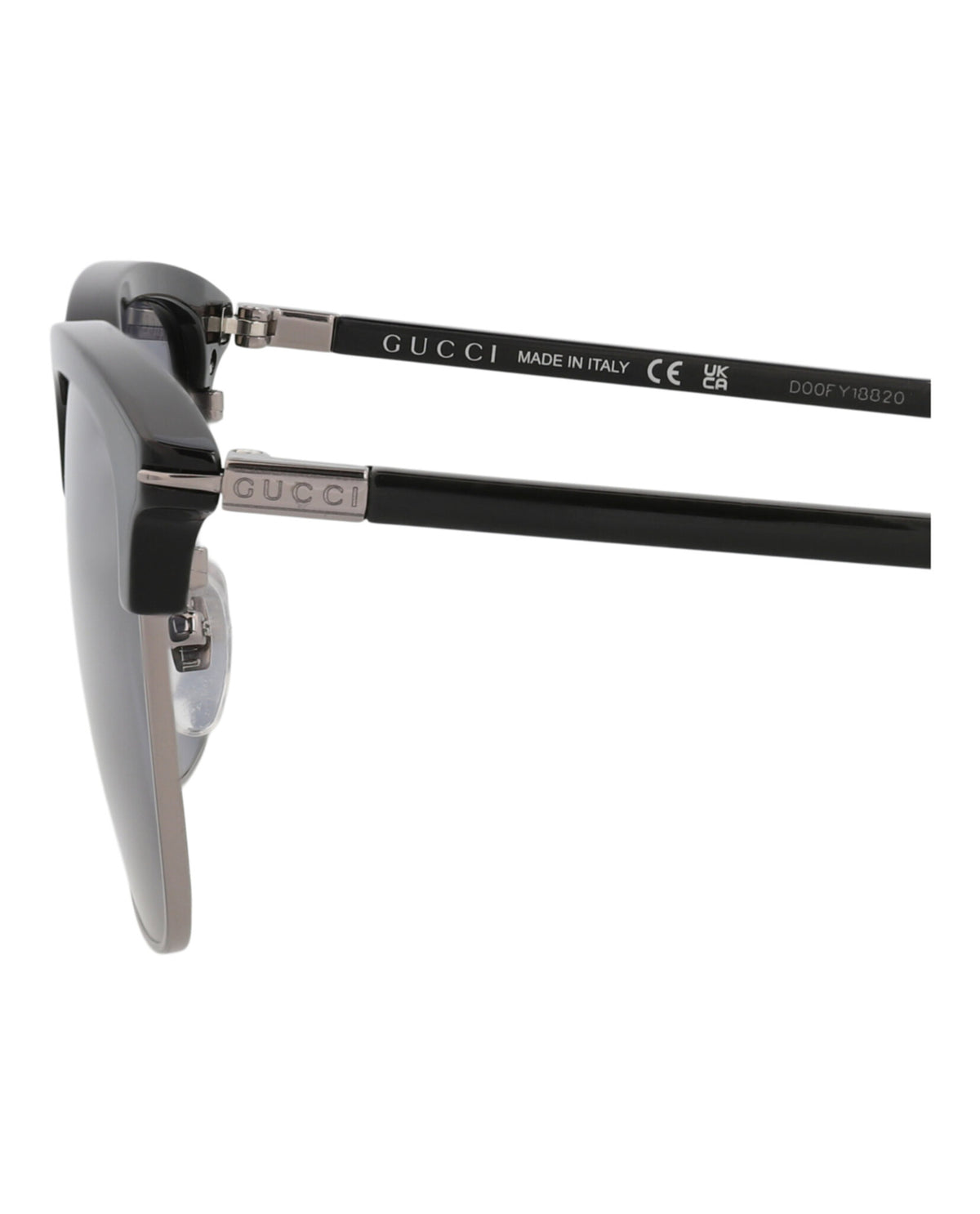 Gucci Mens Round/Oval Black Ruthenium Blue Fashion Designer Eyewear