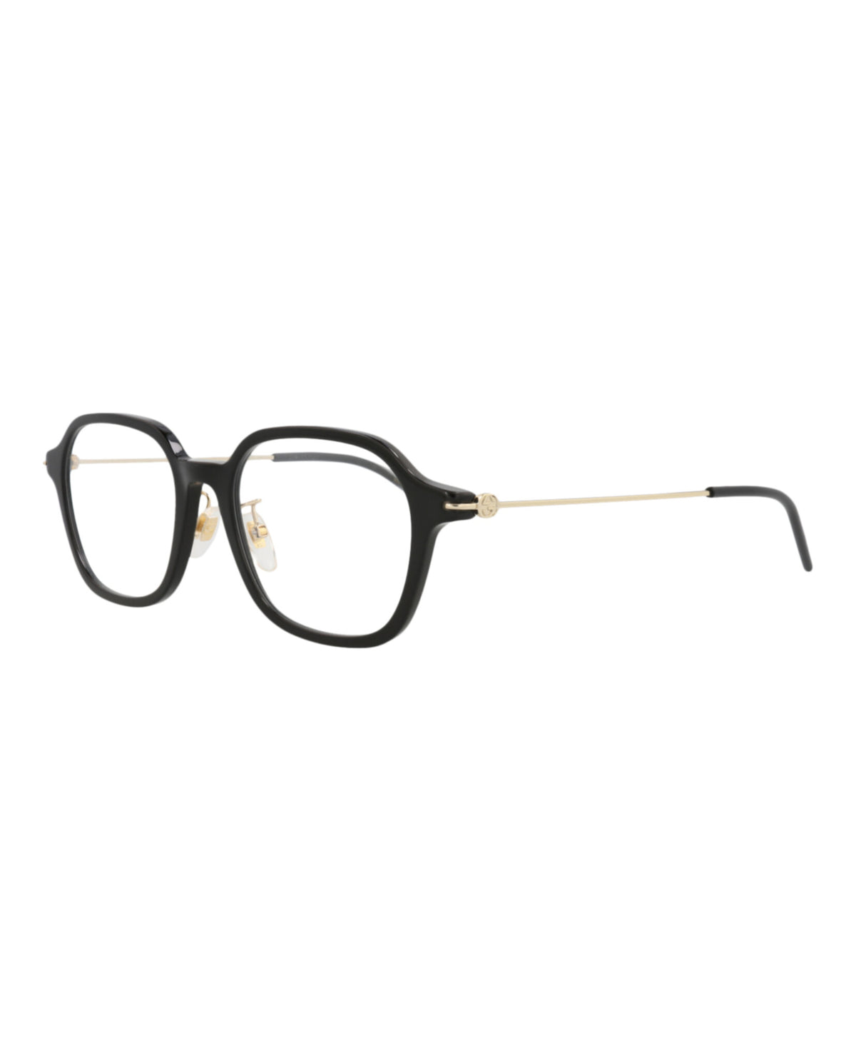 Gucci Womens Square/Rectangle Black Gold Transparent Fashion Designer Eyewear