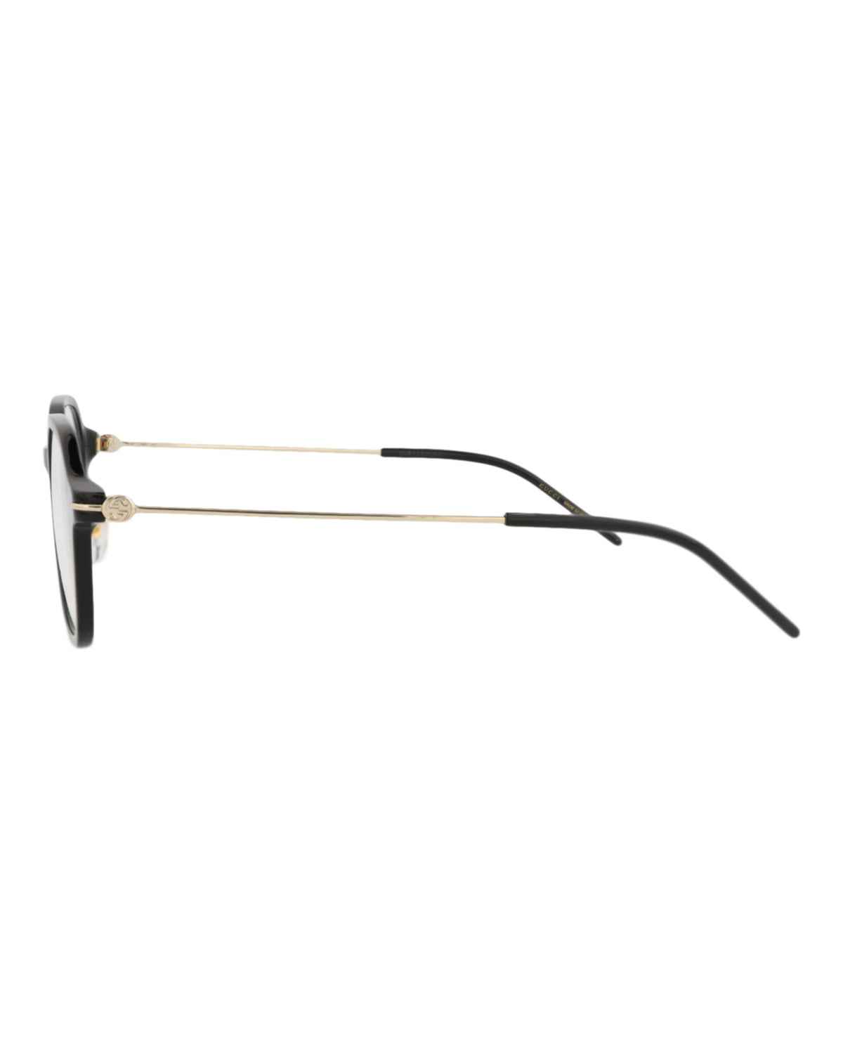 Gucci Womens Square/Rectangle Black Gold Transparent Fashion Designer Eyewear