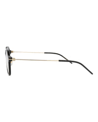 Gucci Womens Square/Rectangle Black Gold Transparent Fashion Designer Eyewear