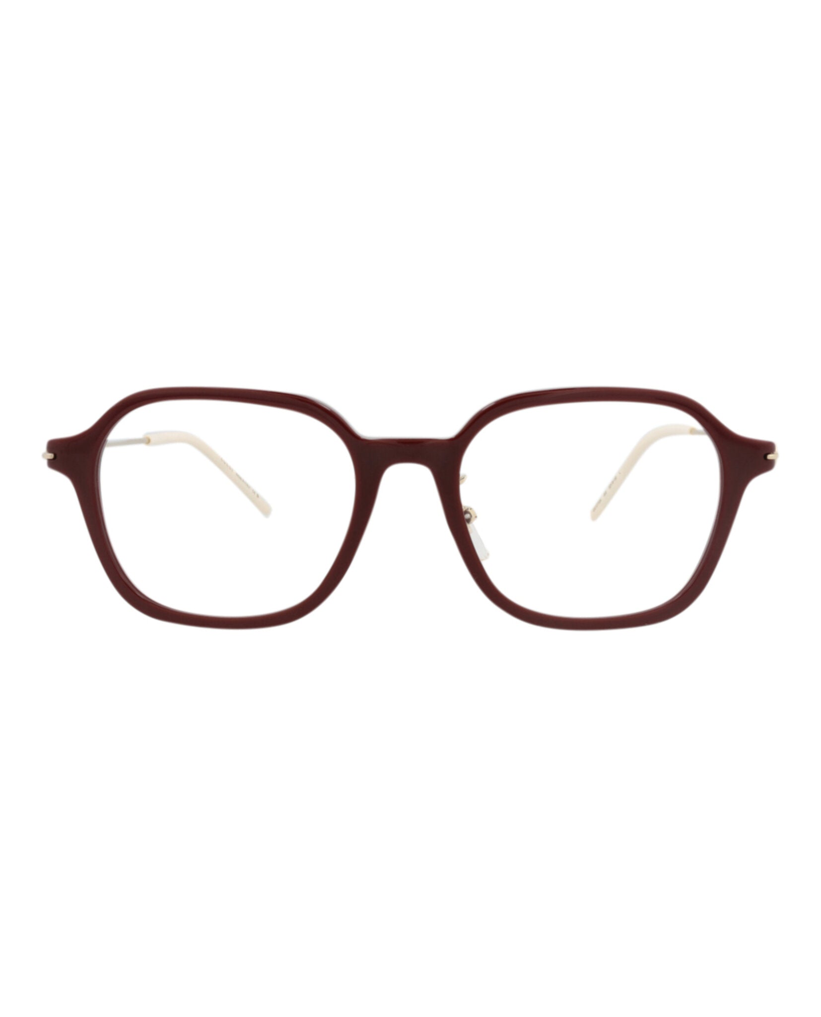 Gucci Womens Square/Rectangle Burgundy Gold Transparent Fashion Designer Eyewear