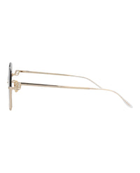Gucci Womens Square/Rectangle Gold Gold Brown Fashion Designer Eyewear