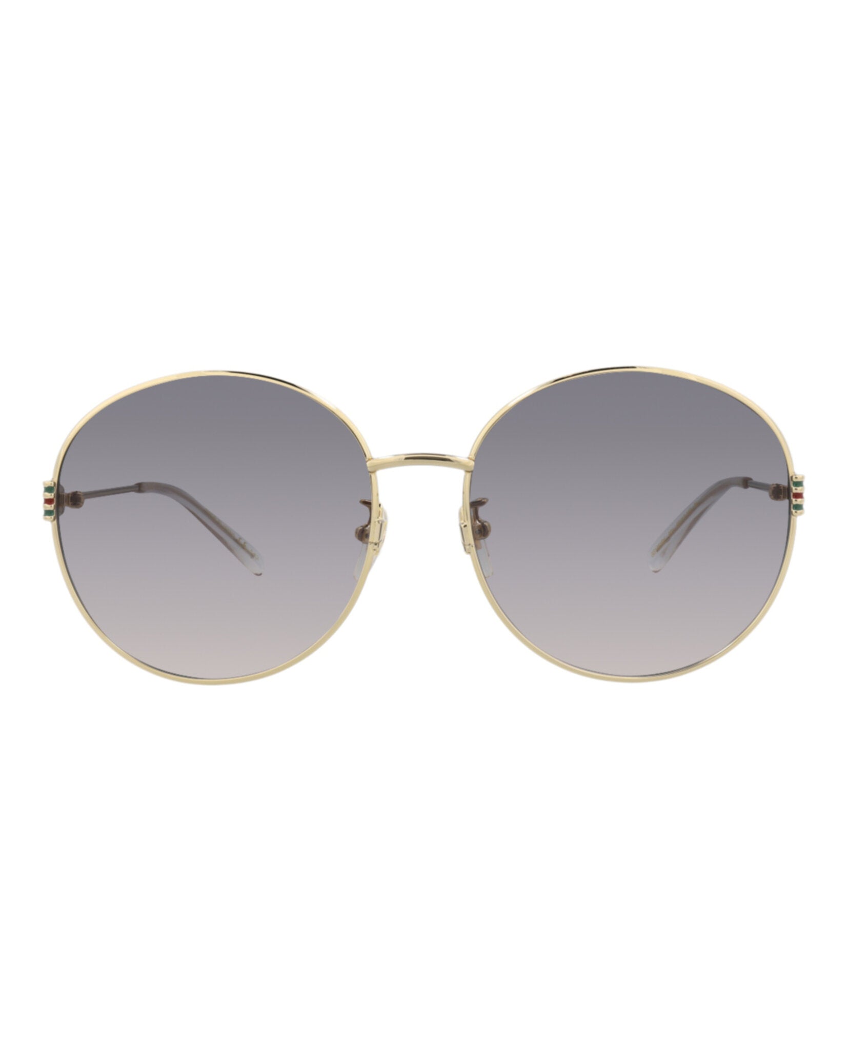 Gucci Womens Round/Oval Gold Gold Grey Fashion Designer Eyewear