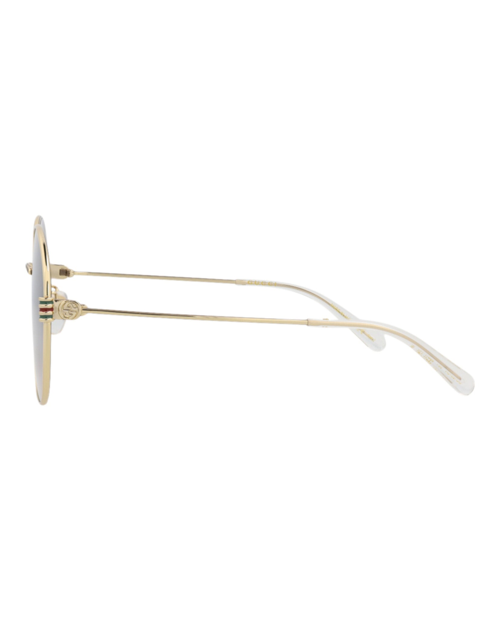 Gucci Womens Round/Oval Gold Gold Grey Fashion Designer Eyewear